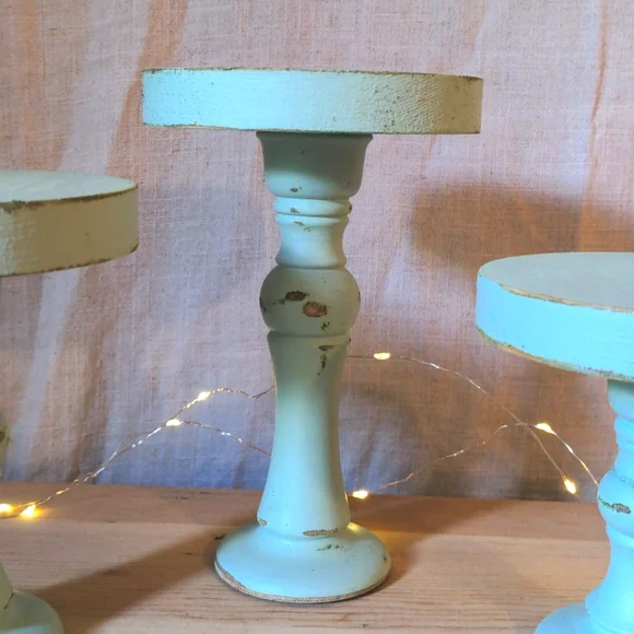 Cottage Blue Candle Risers - Picture 3 of 4